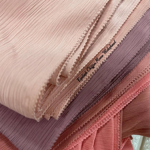 Eyelash Muna Chiffon Wideshawl